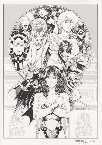 Barry Kitson DC SUPERHEROINES signed & numbered print
