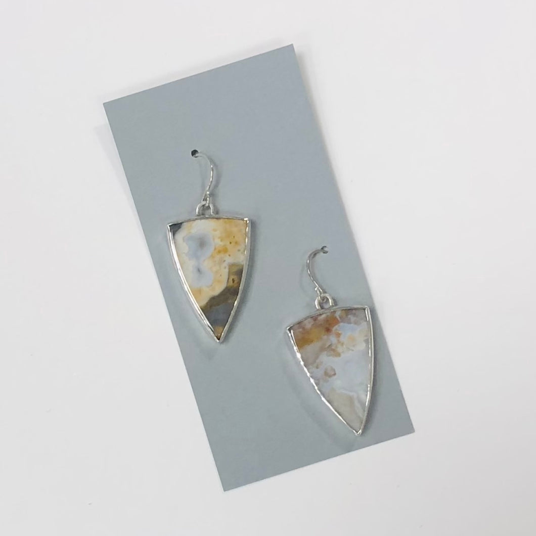 triangle agate dangle earrings, Caitlin Clary